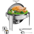 thumbnail image 1 of Ensemble de Buffet à Réchaud 6 Qt, Serveur de Buffet à Dessus Roulé en Acier Inoxydable, Réchaud Commercial pour Traiteur (Poêle Format Double), 1 of 7