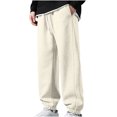 thumbnail image 1 of Pisexur Men's Jogging Pants Solid Color Straight Leg Sweatpants Elastic Waist Drawstring Athletic Pants for Men Casual Pants Elastic Bottom Plus Size Sweatpants with Pockets S-5XL, 1 of 4