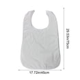 thumbnail image 3 of Bavoir Imperméable pour Adulte - Réutilisable et Doté de Sangles Réglables, en Polyester, Idéal pour les Repas, les Soins aux Personnes, Blanc, JKODE, 3 of 9