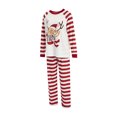 thumbnail image 2 of Faithtur Vêtements de Nuit Parent-Enfant de Noël Col Rond Hauts à Imprimé Elk Pantalons, 2 of 9