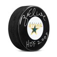 thumbnail image 1 of Brett Hull Autographed Dallas Stars Retro Autograph Model Inglasco puck, 1 of 2