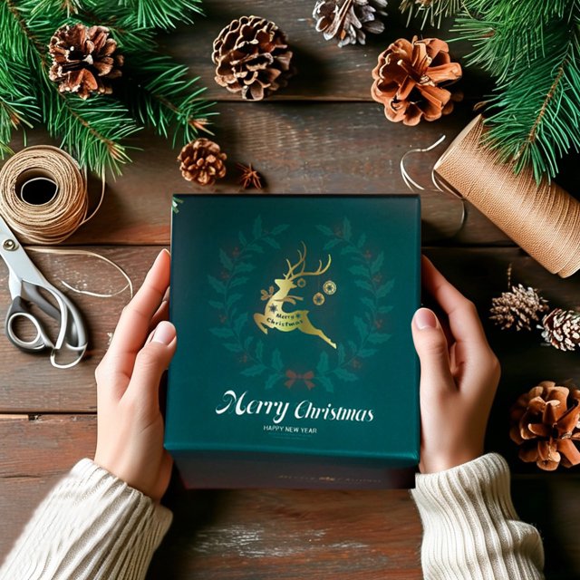 Matoen12 Christmas Gift Box Packaging Box Candy Small Gift Packaging Box Christmas Gift Holiday Gift Packaging Gift with Handbag