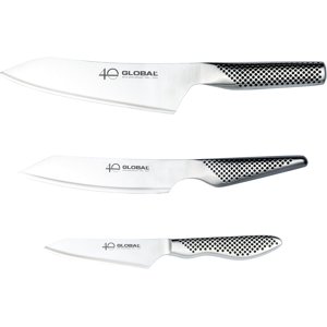 Global Knives 3 Piece Knife Set, 40th Anniversary Limited Edition, Premium Japanese Steel Blades