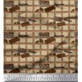 thumbnail image 1 of Soimoi Rayon Crepe Fabric Text & Chocolate Food Printed Fabric 1 Yard 46 Inch Wide, 1 of 6