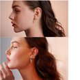 thumbnail image 4 of Boucles d'Oreilles Feuille Créative Aiguille en Argent Boucles d'Oreilles Feuille Rétro, 4 of 9