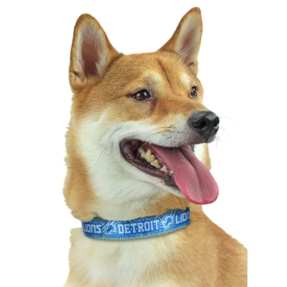 Zubaz NFL Team Adjustable Pet Collar for Dogs & Cats Detroit Lions Small
