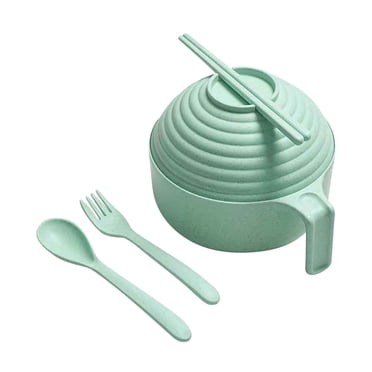 Birdeem Instant Noodle Bowl with Lid Tableware Student Dormitory Bowl and Chopsticks Set Instant Noodle Bowl with Lid