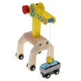 thumbnail image 2 of Esquirla Wooden Trains Railway Set Compatible Accessories - Mobile Crane & Freight Car, 2 of 8