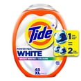 thumbnail image 1 of Tide Power PODS White Laundry Detergent Pacs, Brilliant Whitening + Color Protect, laundry soap detergent pacs, 45 Count, 1 of 19