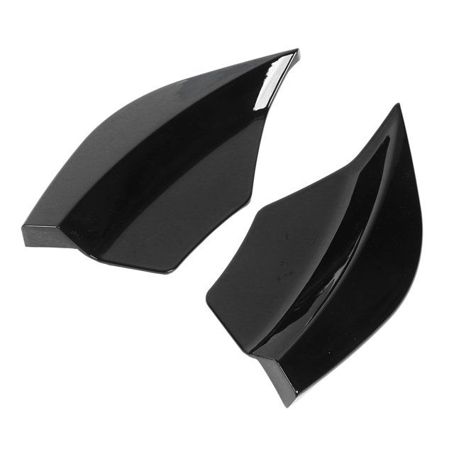 Rear Bumper Splitter, Aerodynamic Direct Fit Racing Style Left Right Bumper Side Lip For Cars Glossy Black,Carbon Fiber Style