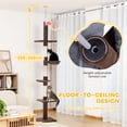 thumbnail image 3 of CoSoTower 8.5ft Cat Climbing Tree 5-Tier Kitty Activity Center with Scratching Post Brown and White, 3 of 7