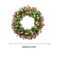thumbnail image 3 of Renjiang Spring Wreaths for Front Door 15 Inch, Door Wreath for Spring and Summer with Flowers, Spring, Green Yellow Floral Wreath for All Seasons Home Decoration, 3 of 5