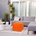 thumbnail image 3 of Gouchee Home Cube Soleil Outdoor/Indoor Orange Ottoman Pouf – Waterproof Cube Pouf with Polystyrene Bead Filling, Lightweight Modern Seating for Patio, Deck, or Living Room, 3 of 5
