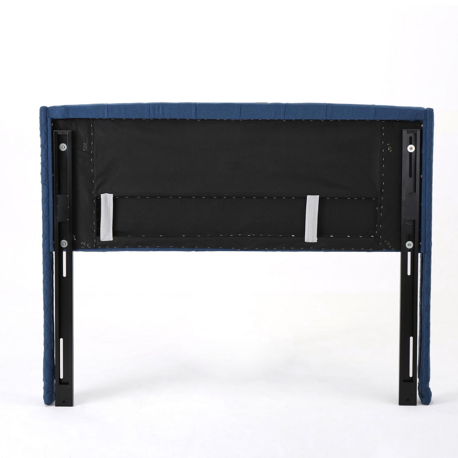 Lana Dark Navy Winged King/ Cal King Tufted Fabric Headboard