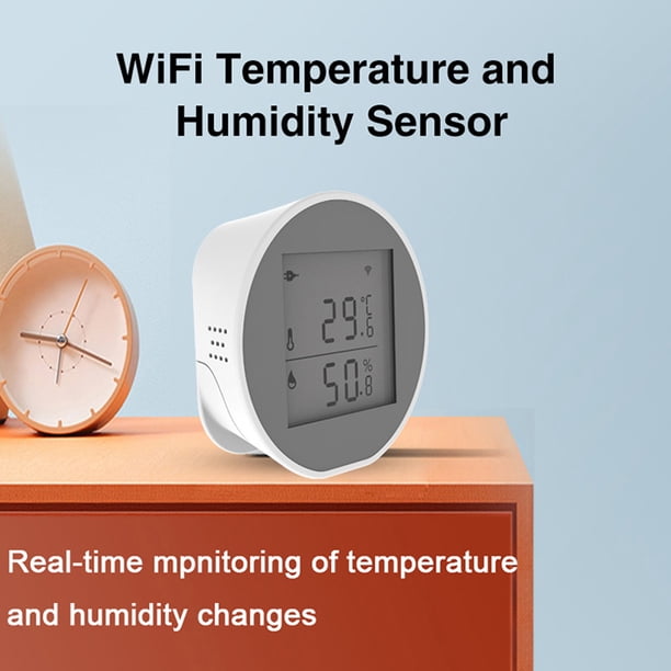 Capteur Tuya WiFi LCD – Température Et Humidité Sans Fil, écran Blanc
