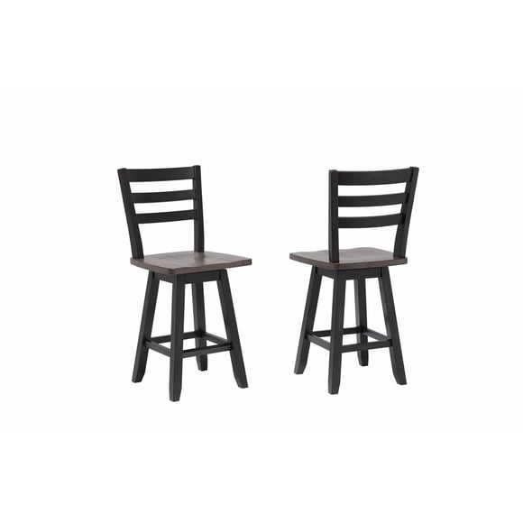 Sophia Counter Stool, Set of 2, Oak/Dark Grey