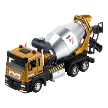 XZNGL Camion Jouet Mélangeur de Ciment Camion Mélangeur en Alliage Lumière Musique à Rétrofriction Camion-Citerne à Ciment Grande Voiture Jouet en Béton Modèle de Voiture Jouet Mélangeur de Ciment Camion
