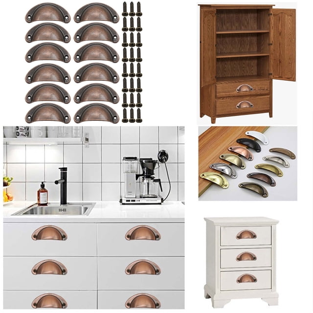 Vaidha Poignée de Tasse Classique Tirette Armoire de Cuisine Porte de Meuble Tiroir