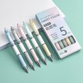 thumbnail image 2 of Press Pen Neutral Ink Rollerball Pen For Exams Office Use Set Of 5 Pens Smooth Writing Design 2Ml Ink Capacity Comfort Grip For Men Women, 2 of 8