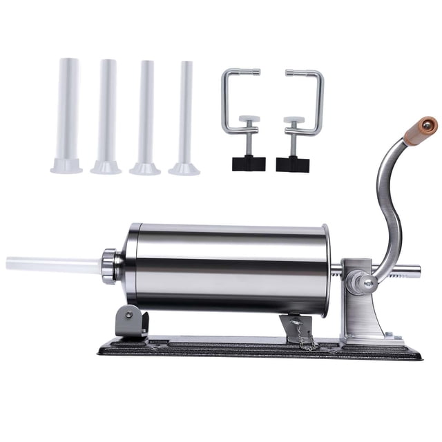 Luzkey Commercial Sausage Stuffer Stainless Steel Meat Grinder for Hot Dogs Kitchen