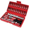 thumbnail image 1 of 46 In 1 Pcs Tool Kit & Screwdriver & Socket Set | Multi Purpose Combination Tool Case Precision Socket Set - Precision Socket Set | For Maintenance & Repair For Adult | Lightweight Tool, 1 of 5