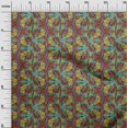 thumbnail image 2 of oneOone Cotton Silk Fabric Leaves & Floral Block Decor Fabric Printed BTY 42 Inch Wide, 2 of 4