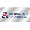 thumbnail image 1 of Université de l'Arizona Argent Laser Plaque d'Immatriculation, 1 of 2