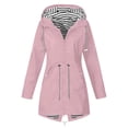 thumbnail image 1 of Imperméable Grande Taille pour Femmes, Long, à Capuche, Doublé, Coupe-Vent, Manteau de Pluie, Veste de Voyage, Vestes à Capuche pour l'Extérieur, 1 of 4