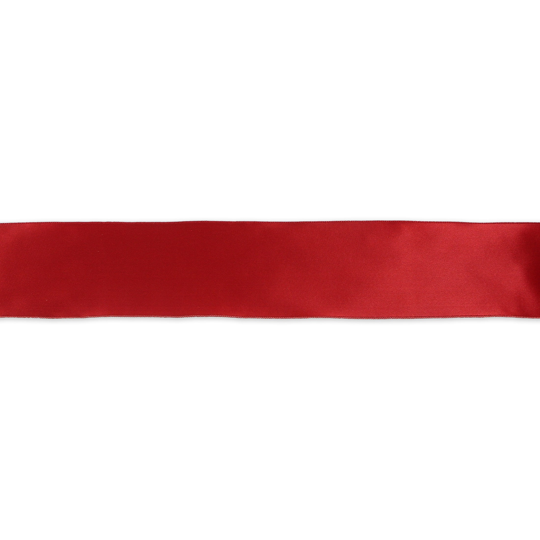 UNIQUE CREATIV, Ribbon, Single Face Satin, Red, Wired, 50mm × 2.7m (2" × 9ft)