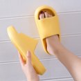 thumbnail image 3 of serony 2pcs Home Slippers EVA Non-slip Sandals Couples Open-Toe Thick Sole Slippers, Yellow, Suitable for Size 39-40, 3 of 8