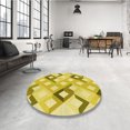 thumbnail image 4 of Ahgly Company Machine Washable Indoor Rectangle Transitional Bold Yellow Area Rugs, 7' x 10', 4 of 7