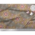 thumbnail image 3 of Soimoi Satin Silk Fabric Floral Mandala Printed Fabric 1 Yard 42 Inch Wide, 3 of 3