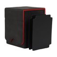 thumbnail image 4 of Étui en Cuir 100+ Cartes Conteneur Boîte de Cartes pour Cartes de Visite Noir Rouge, 4 of 8