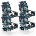 thumbnail image 1 of Costway Lot de 4 Chaises de Plage Pliantes Type Sac à Dos, Chaises Inclinables d'Extérieur à 5 Positions avec Oreiller, Vert, 1 of 9