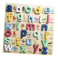 thumbnail image 4 of HILABEE Wood Pegged Puzzle Board Educational Toy Bright Color Children's Alphabet Puzzle lowercase letters, 4 of 9