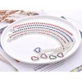 thumbnail image 4 of SNNROO 1pc New Colorful Heart-Shaped Pet Necklace  High-End Cubic Zirconia Multicolor Rhinestone Cat & Dog Jewelry Collar, 4 of 7