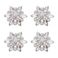 thumbnail image 2 of 4 Pcs Boutons en Strass Bling Couture DIY Décorations de Fleurs de Mariage 4 Pcs, 2 of 8