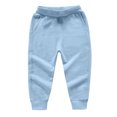 thumbnail image 5 of LSLJS Ensemble Automne Hiver pour Tout-Petits Garçons Filles, Bonbon, Couleur Unie, Chandail à Col Rond et Pantalon de Jogging ( Bleu Pâle, 5-6 Ans ), 5 of 5