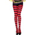 thumbnail image 1 of 7419-BLK-RED Wide Striped Tights, Black & Red, 1 of 1