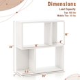 thumbnail image 3 of Costway 2 Pcs Bibliothèque à 3 Niveaux Étagère Géométrique Table d'Appoint avec Rangement Ouvert Étagère de Présentation Blanc, 3 of 9