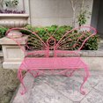 thumbnail image 2 of Banc de Jardin en Métal Papillon Rose de 60 Po, 2 of 5