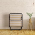 thumbnail image 4 of Gymax Folding Bed Rollaway Metal Guest Bed Sleeper Made in Italy w/ Memory Foam Mattress Beige, 4 of 10