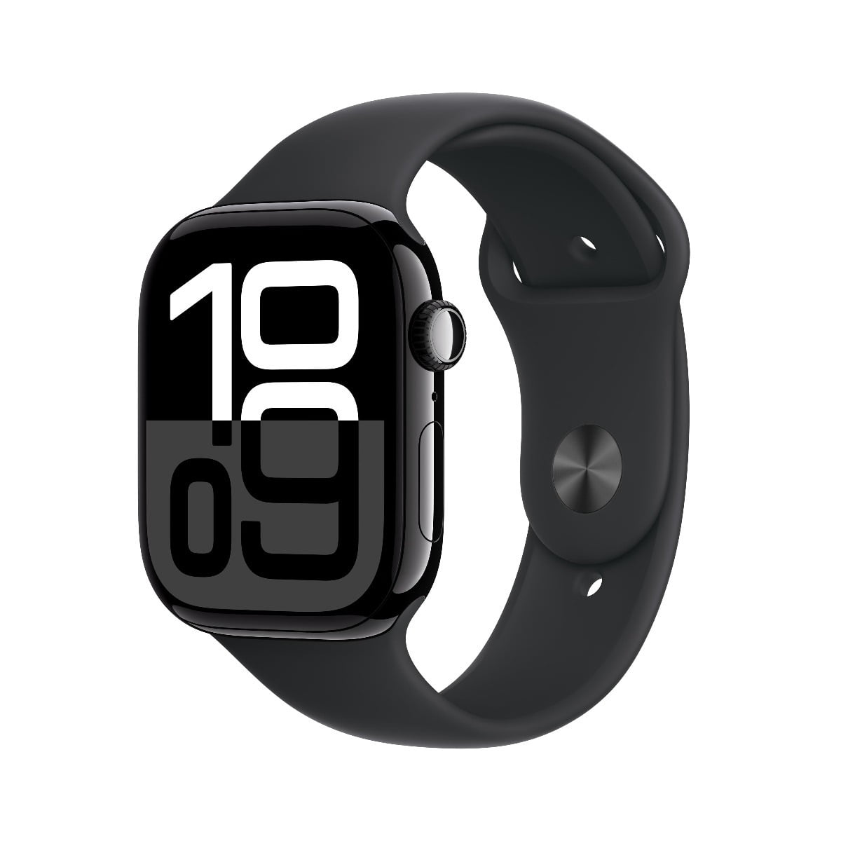 Restored Apple Watch Series 10 (GPS + Cellular) Smartwatch Aluminum Case with Black Sport Band Open Box