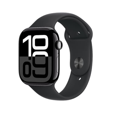 Restored Apple Watch Series 10 (GPS + Cellular) Smartwatch Aluminum Case with Black Sport Band Open Box