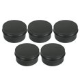 thumbnail image 2 of Transemion 5pcs Empty Aluminum Jars Cosmetic Screw Balm Lip Lid Cans Containers Black 80ml 1Set, 2 of 4