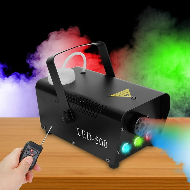 Machine à Fumée 400W RGB LED Fête Boîte de Nuit DJ Brumisateur Chauffage Rapide Télécommande Mariage Scène Machine à Fumée