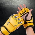 thumbnail image 3 of facefd Gants de Boxe Respirants Équipement de Protection pour Hommes Femmes Sac de Frappe Sparring Griffe de Tigre Jaune, 3 of 9