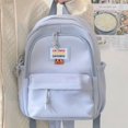 thumbnail image 1 of Cute Blue Backpack for School Girls & Women - Lightweight Nylon Travel Daypack, Casual Bookbag, 1 of 5