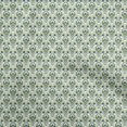 thumbnail image 1 of oneOone Cotton Cambric Forest Green Fabric Asian Block Print Tile Craft Projects Decor Fabric Printed By The Yard 42 Inch Wide, 1 of 4