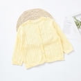 thumbnail image 2 of FAOWME Veste pour Filles Tout-Petits Été Automne Veste à Col pour Enfants Jaune 4-5 Ans, 2 of 5